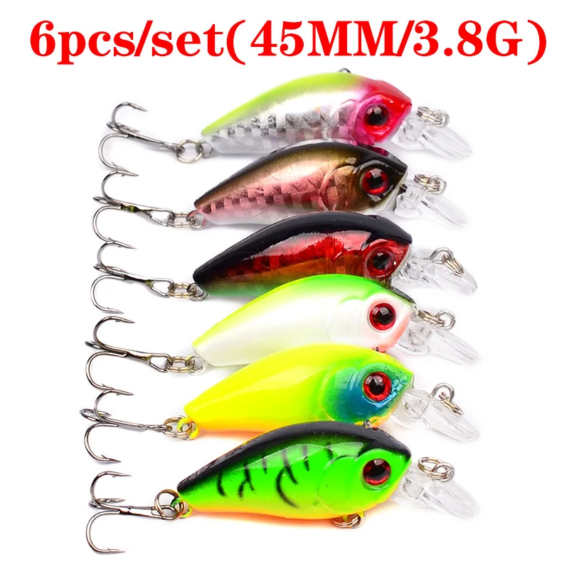 6pcs 45mm 3.8g