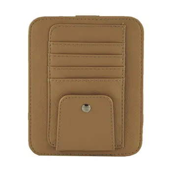 

Multi-function non-odor PU leather lamb Clip Card glasses clip for car