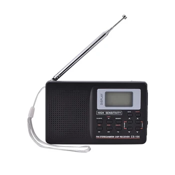 

Mini FM/AM/SW/LW/TV Full Band Radio Receiver Portable Alarm Clock Digital Memory Function Radio 10/9KHz Radio Receiver