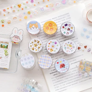 

15/25/30/55mm*3m Fresh Tape Stickers Journal DIY Decoration Stickers Diary Masking Collage Scrapbook Material Paper Stationery
