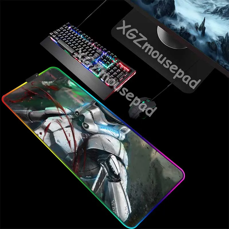  XGZ Computer Desk Mat Black Lock Edge Star Wars Dagger Hd Custom Large RGB Gaming Mouse Pad Rubber 