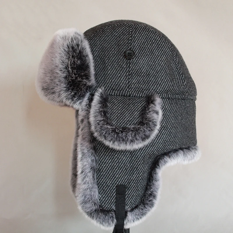 Мужская и женская русская зимняя шапка-ушанка, шапка-ушанка из искусственного меха, шапка-ушанка, теплая шапка для снега
