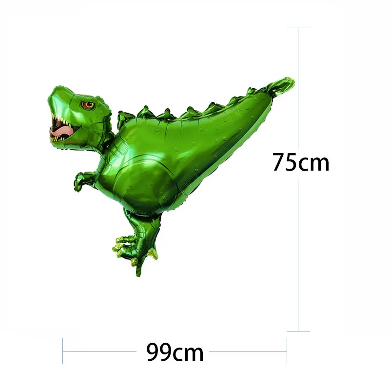 Динозавр 32 дюймов номер Фольга шары-цифры шар джунгли вечерние гелия День рождения украшения детей Baby Shower Globos Декор - Цвет: Giant