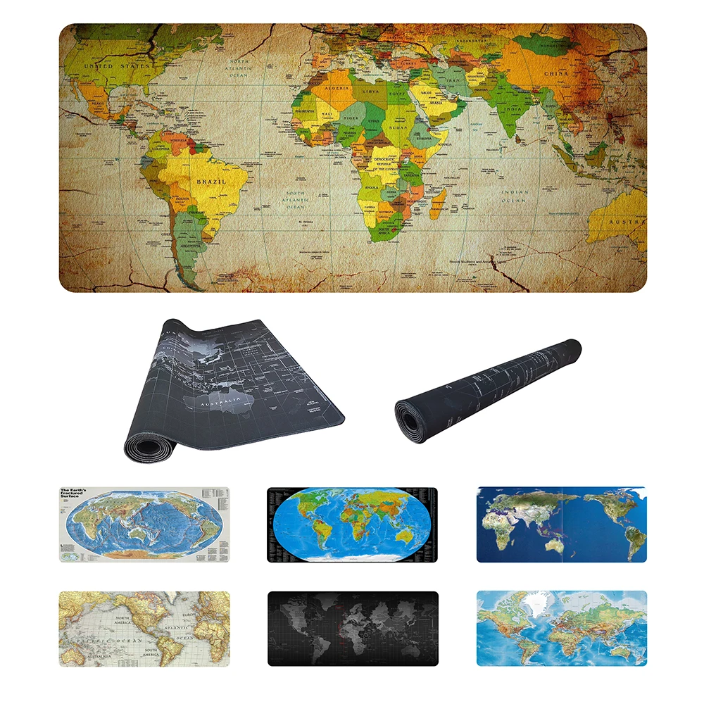 90x40cm Gaming Mouse Pad World Map Mousepad Glorious Large Mouse Mat