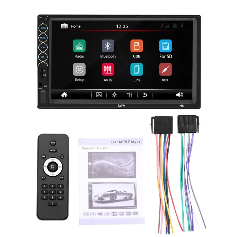  7 pollici Dell'automobile Dello Schermo di HD Radio MP5 Player Car Stereo Auto Audio Radio Ricevito