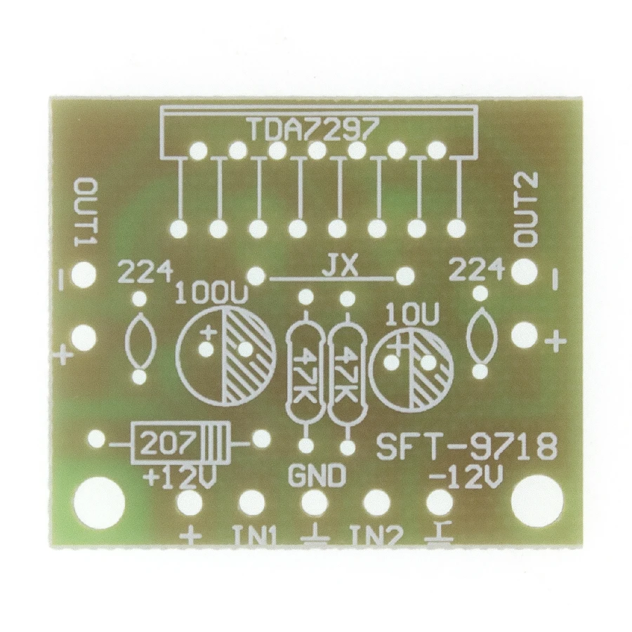 TDA7297 amplifier board spare parts dc 12v grade 2.0 dual audio encoding 15w electronic diy kit