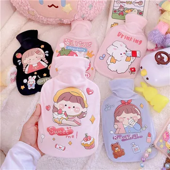 

Creative Cute Hot Water Bottle Bag Hot Water Bottle Cover Washable Household Warm Drop Shipping Cover Explosion Proof Rubber Hot