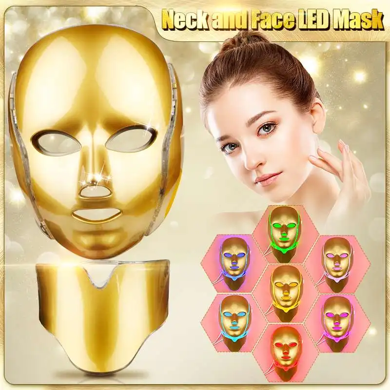 

New Led Facial Mask Korean 7 Colors Photon Therapy Face Mask Machine Light Therapy Acne Led Mask skin care Beauty machine