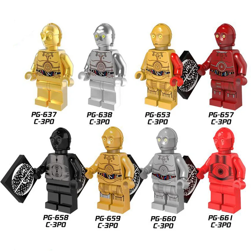 

PG8023 Single Sale Figures Building Blocks Super Heroes New Comics Protocol Droid C3PO C-3PO Bricks Action Toys for children DIY