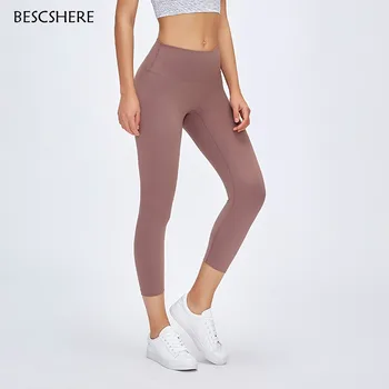 

BESCSHERE Classical 3.0Version NO CAMEL TOE Sport Fitness Capri Pants Women Naked-feel Squatproof Camo Gym Yoga Cropped Tights