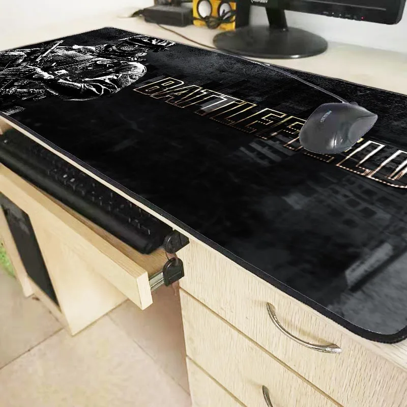  Battlefield Large Waterproof Mouse Pad Mousepad Natural Rubber Gaming Table Mouse Mat with Locking 