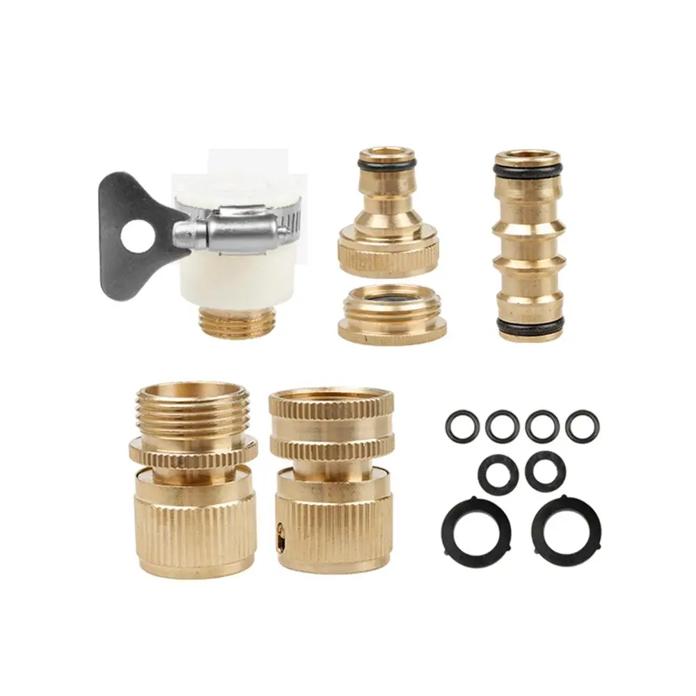 Hose Quick Connect Solid Brass Connector Garden Fitting Extra Washers | Автомобили и мотоциклы