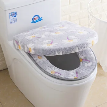 

1801 Thickening Closestool Pad Cushion Paste Toilet Seat Pad Cover Set Circle Pad Twinset