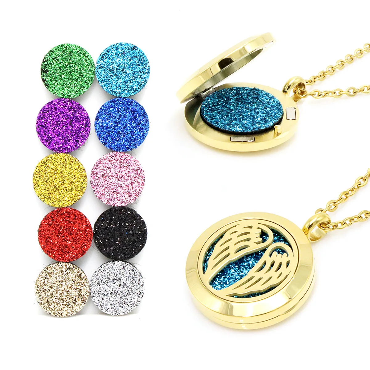 

Circle 20 Size Fragrance Essential Oil Adsorbent Cotton PCs Bright Surface Color Perfume Necklace Only Cotton \ Fiber Cotton Cor