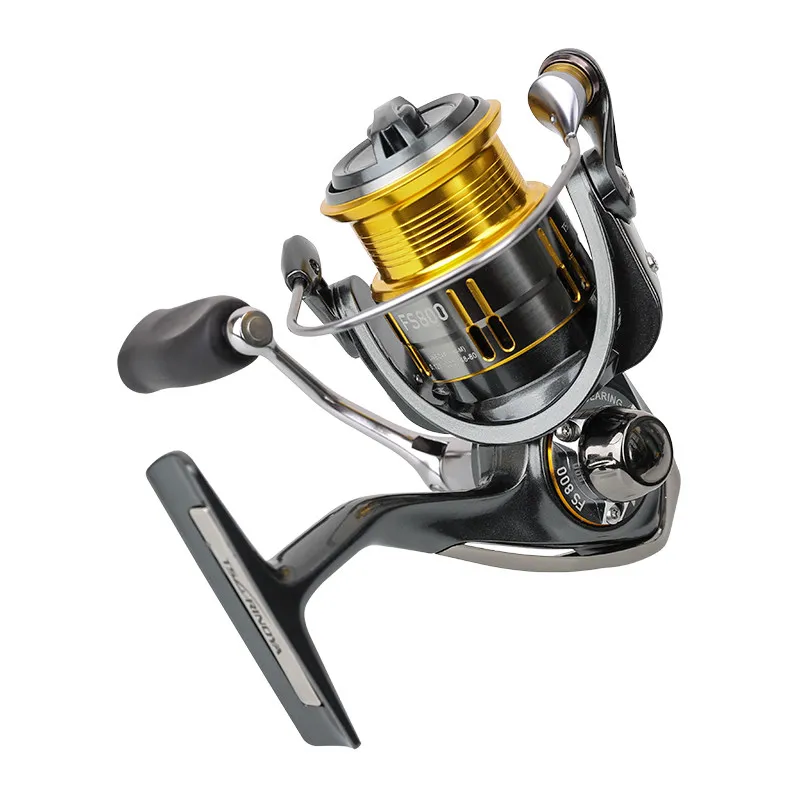 TSURINOYA Spinning Fishing Reel FS 800 1000 2000 3000 Metal Spool