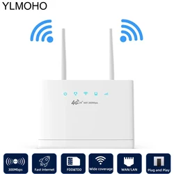 YLMOHO – Modem Wifi 4G sans fil R311, 300Mbps Cpe, Point d'accès, Point d'accès Mobile, emplacement Sim, passerelle Portable, antennes externes 