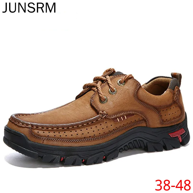 

Men High Quality Men's shoes Genuine Leather Man Casual Shoes Waterproof Work Shoe Cow Leather Loafers Plus Size Hombre Footwear