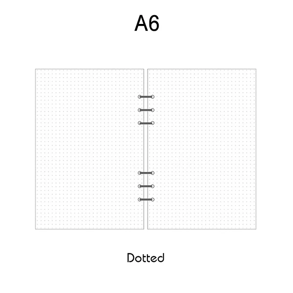 A6-Dotted A5 A6 A7 Прозрачные PP блокноты на спирали обложка матовая папка Обложка для дневника планировщик бумага тетрадь для студентов крышка 45 листов - Цвет: A6-Dotted