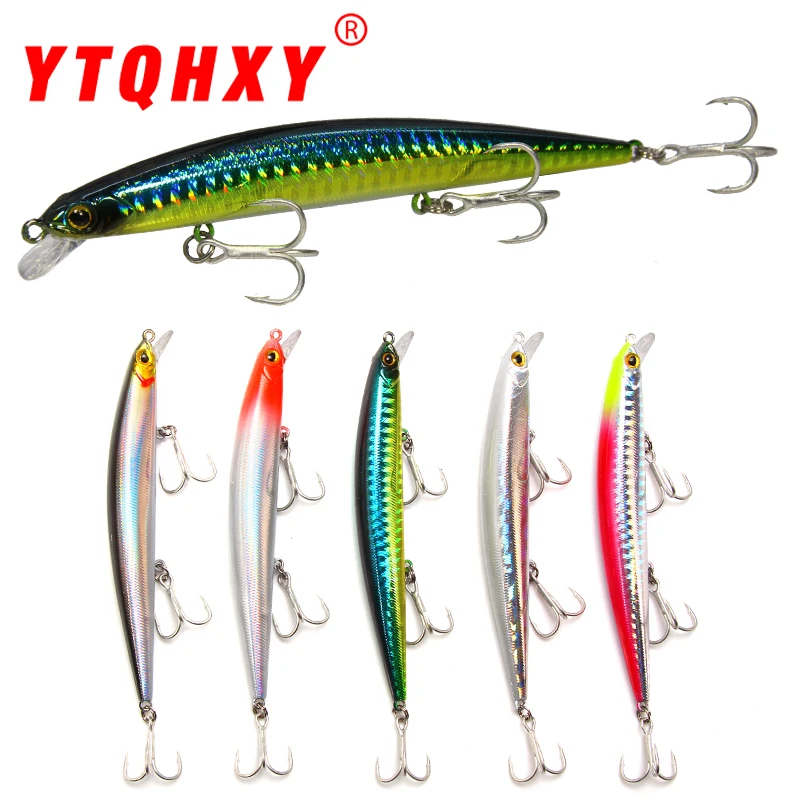 

Minnow Fishing Lure 11g 11.5CM Wobbler Artificial Hard bait Jerkbait Black Pesca Peche Carp Fish Tackle