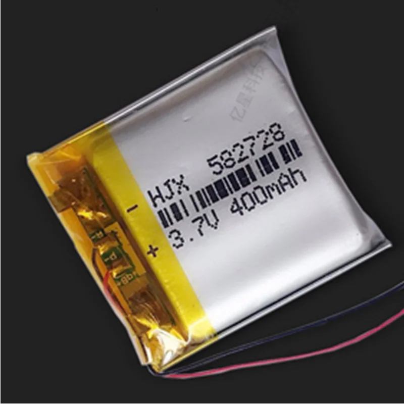 New Battery for Watch Li-Polymer Rechargeable Accumulator Pack Replacement [582728] 3.7V 400mAh 2 Lines | Электроника