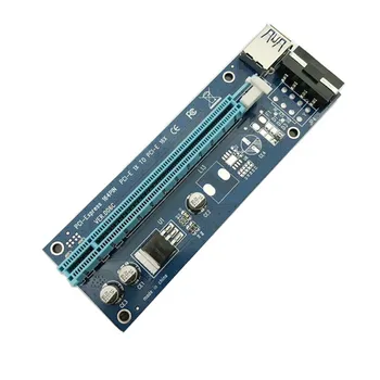 

60CM PCI-E Riser Card PCIE 1x to 16x Extender with USB 3.0 Cable + SATA to 4Pin IDE Molex Power Supply for BTC LTC Miner