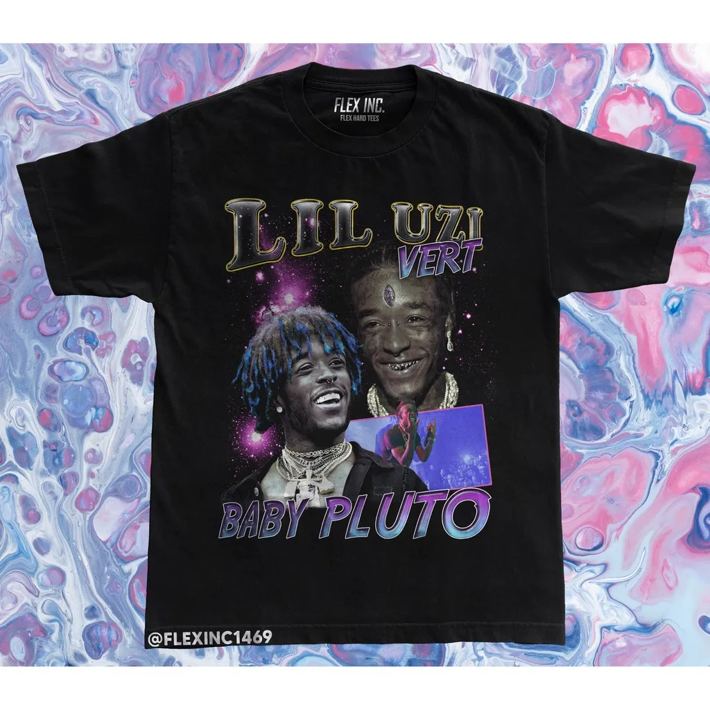 Футболка Kaos Lil Uzi Vert Baby Pluto с винтажным голенищем Rap уличная одежда для мужчин и