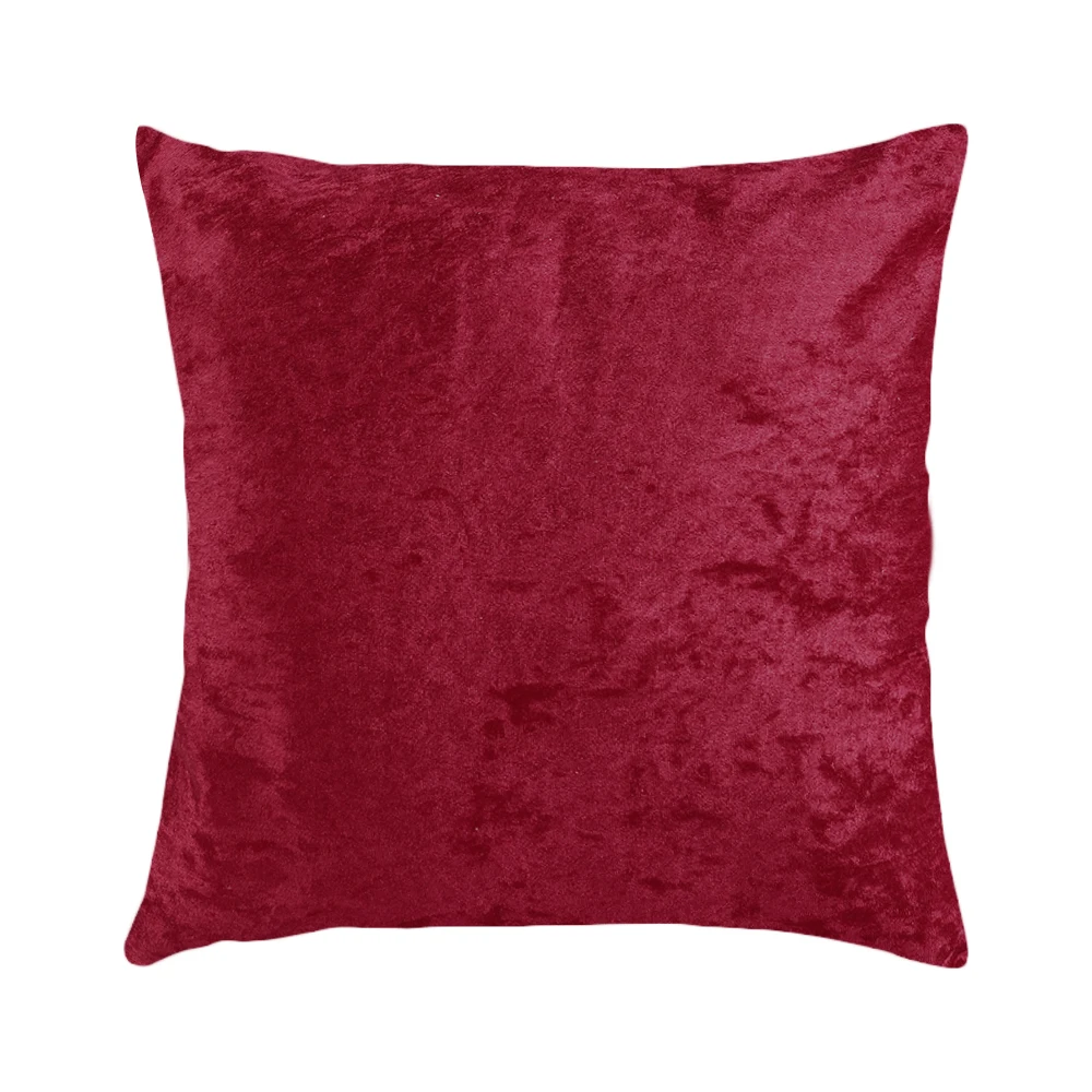 Housse De Coussin Rectangulaire бархатная Наволочка на подушку, накидка для подушки, подушки Чехол синий/желтый/розовый/белый черный диван диванные подушки - Цвет: Red