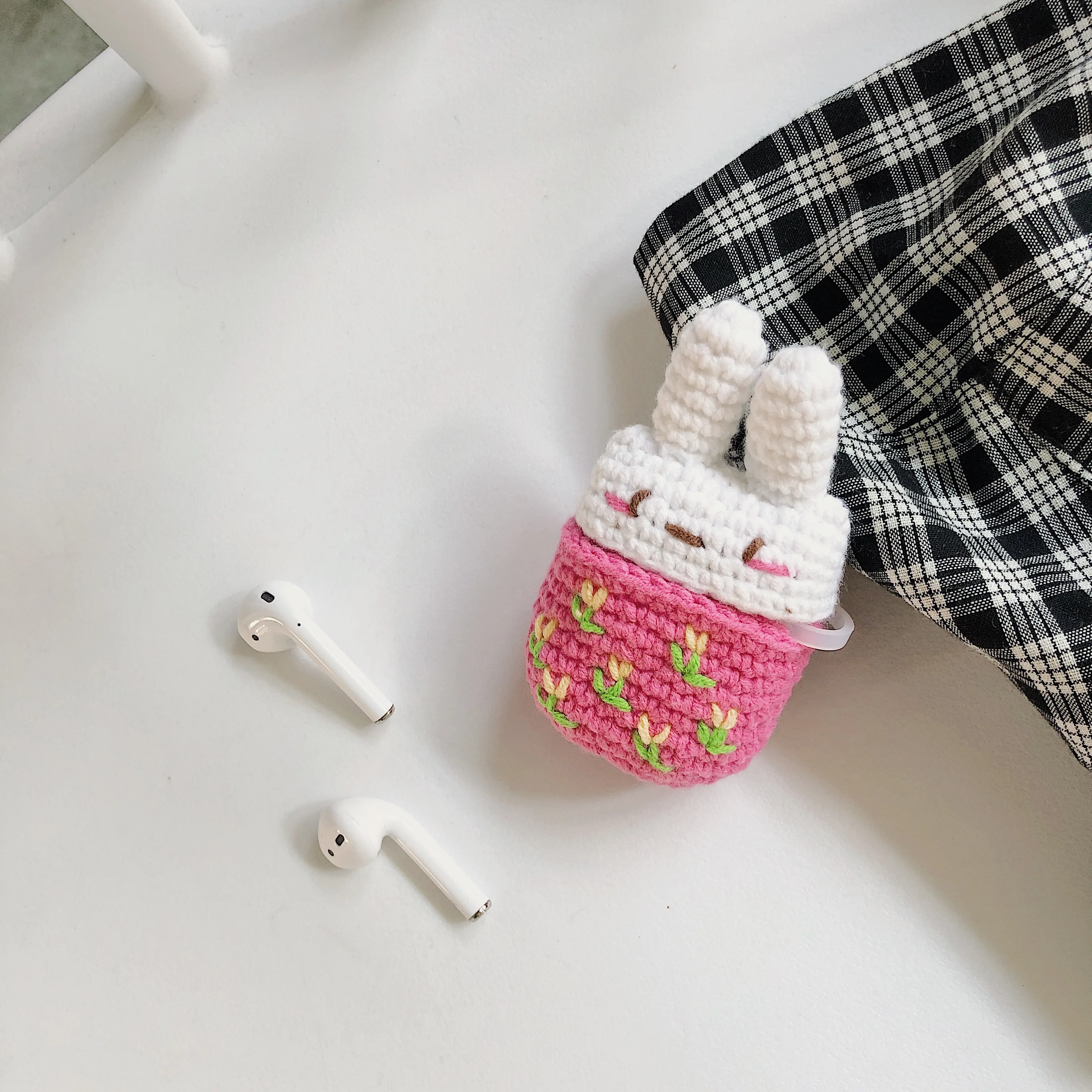 Милый 3D чехол для наушников для Apple Airpods, вязаный чехол, аксессуары, беспроводной bluetooth чехол для наушников