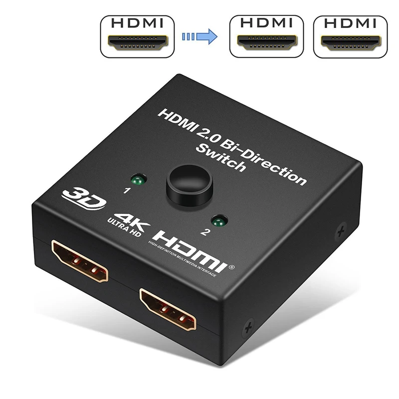 HDMI 2,0 HDTV переключатель сплиттер двухнаправленного концентратора HDCP 4K 1080P 3D коммутатор для DVD HDTV Xbox PS4