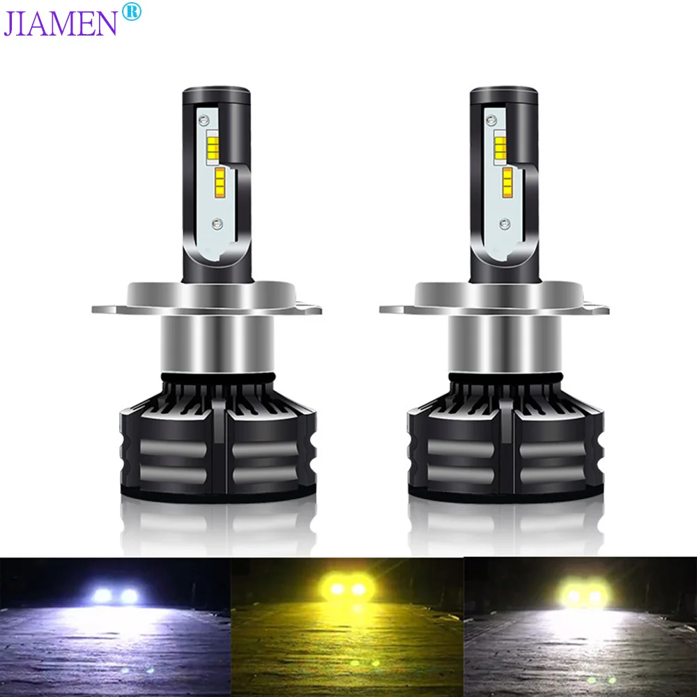 JIAMEN Canbus лампада H4 H7 светодиодный фар автомобиля 12V 10000LM 4300 К 6000 3000 ксеноновая лампа H3 H1 9005 HB3 9006 HB4 H8 H9 H11 лампочка