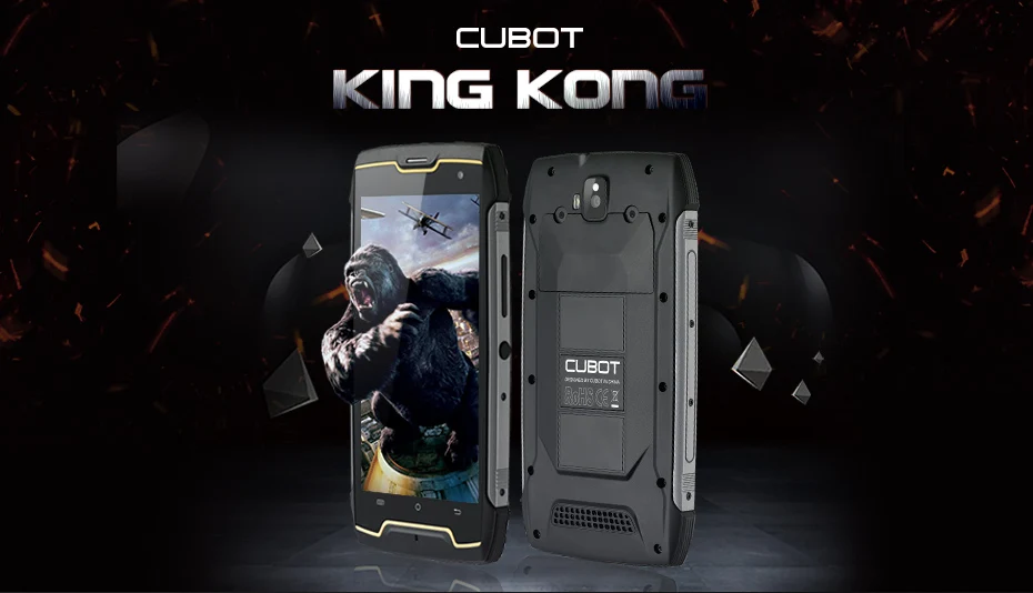 Cubot KingKong IP68 Водонепроницаемый 2 Гб 16 Гб пылезащитный Ударопрочный сотовый MT6580 четырехъядерный 5,0 дюймовый HD 4400 мАч смартфон
