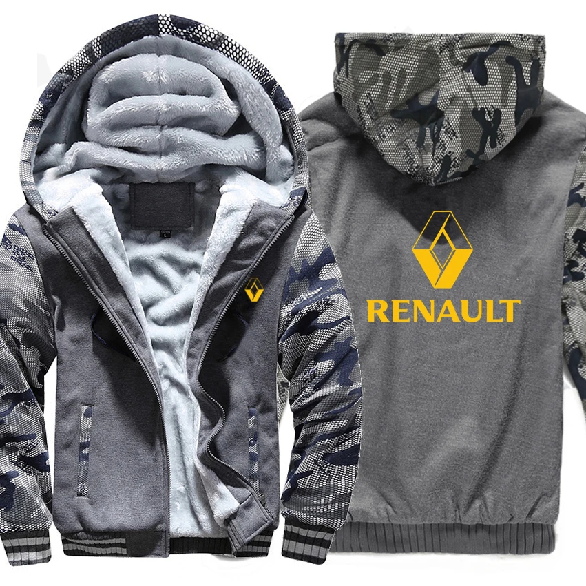 Renault толстовки зимние камуфляжные рукава куртки мужские флисовые Renault свитера с логотипами