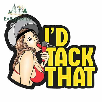 

EARLFAMILY 13cm x 13cm for Id Tack That Girl Cartoon Laptop Deal Surfboard Windshield Graphics Personality RV Trunk Car Stickers
