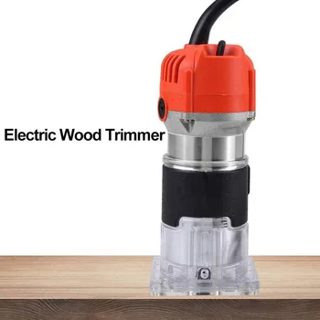 

30000R/Min Electric Hand Trimmer Wood Laminator Router Tool Set Carving Machine Woodworking Power Tools