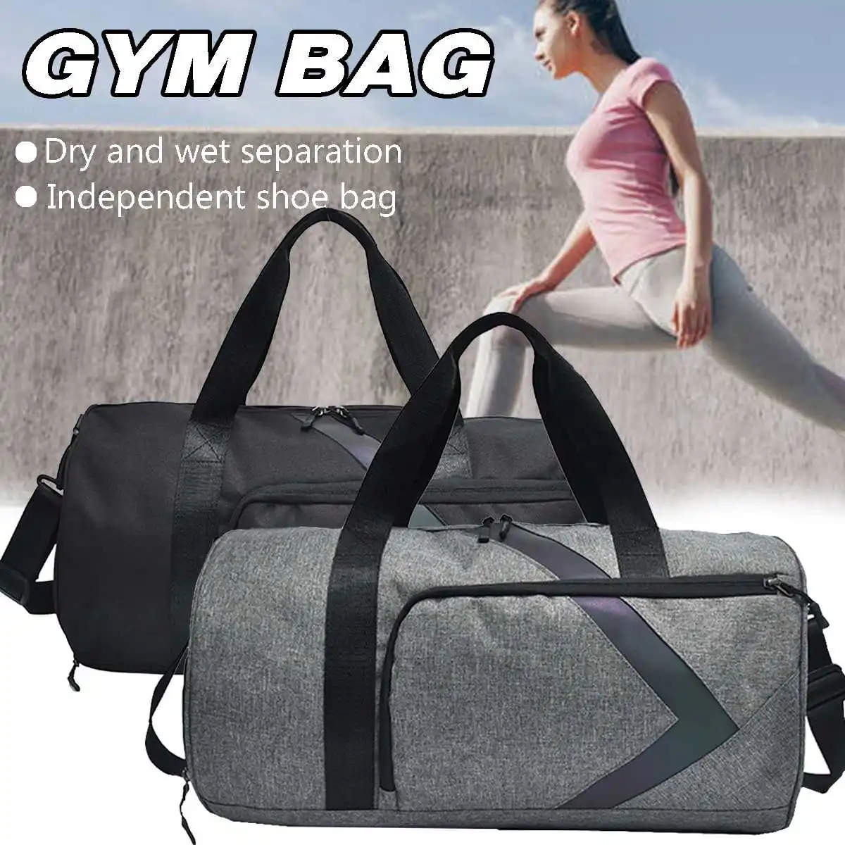 Gym Bag Waterproof Sports Bag Men Women Shoulder Bag Fitness Gym Exercise Backpack Bags Hand Luggage Travel Cloth Bags