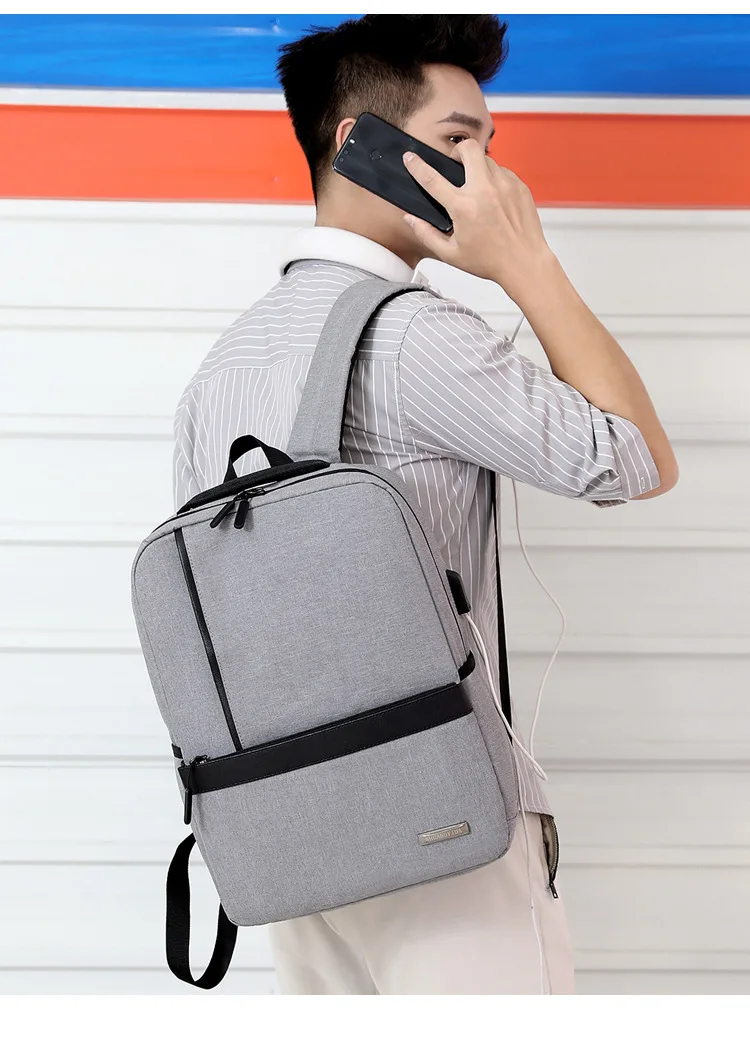 Мужской рюкзак, умная сумка, модная, USB зарядка, наушники, отверстие, большая емкость, для улицы, дорожная сумка, для путешествий, умная сумка для мужчин, mochila