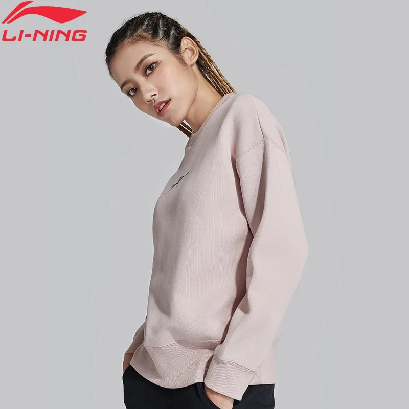 Li-Ning женский Bad Five баскетбольный Топ свободный крой Комфортный пуловер подкладка для отдыха спортивный свитер кофты AWDN806 COND18