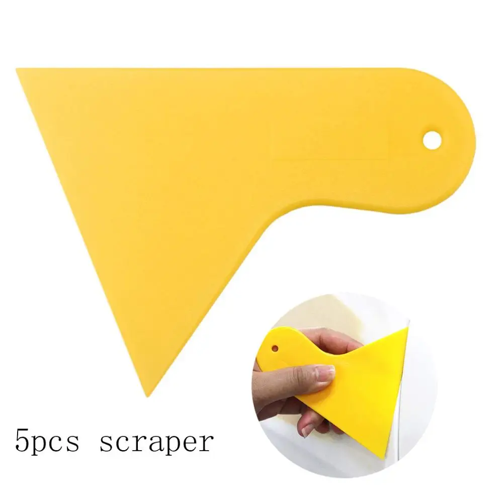 5pcs Plastic Scraper window scraper tool window scraper razor blade scraper silicone scraper Cleaning Phone Film Sticker Installation Tool car sticker remover vinyl squeegee window tinting squeegee Car Window Snow Shovel Glass Water Remove Wiper Glue Squeegee