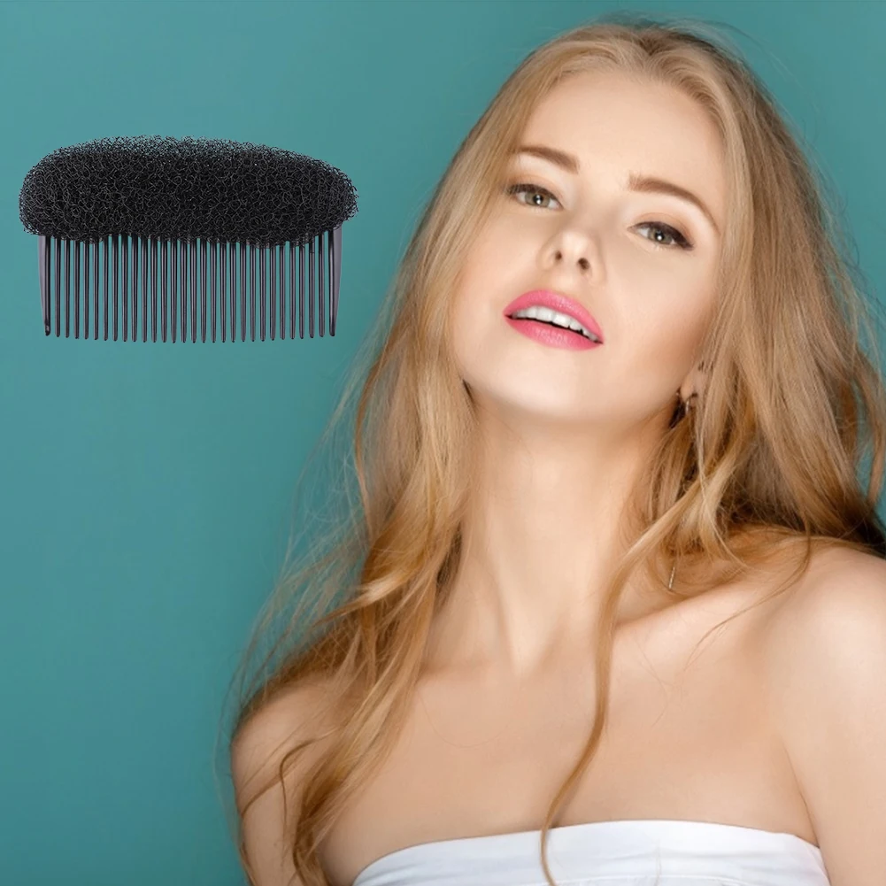 Forehead Hair Volume Fluffy Puff Sponge Pad Clip Comb Insert DIY Styling O1O4 