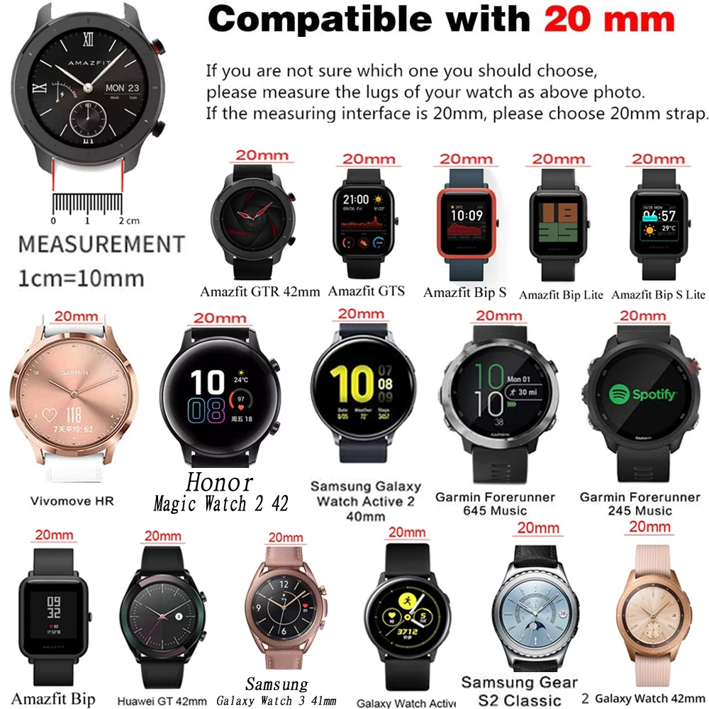 Versatile Silicone Watch Strap - Multiple Size Options