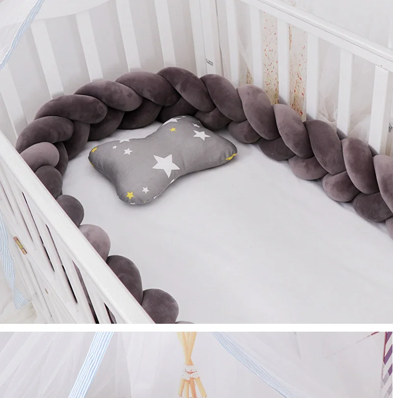 Fashionable1-9 детская кроватка бампер декор комнаты кроватка для новорожденного Подушка протектор 1,5/2/3M узел детское гнездо бампер коляска аксессуары
