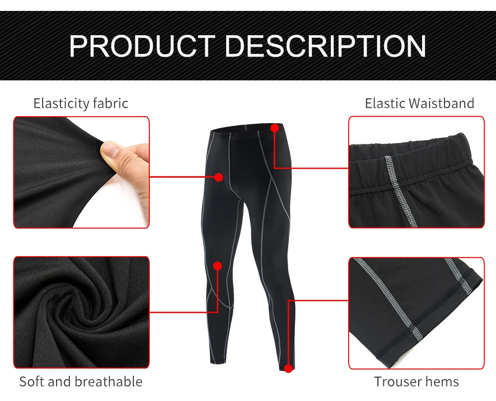 Мужские компрессионные штаны для бега WOSAWE женские брюки спортзала спортивные
