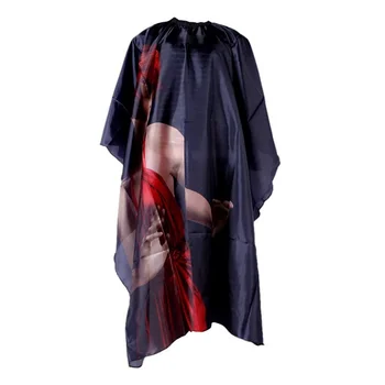 

Nylon Hair Salon Cutting Cape Barber Hairdressing Cape Apron Hair Salon Supplies Black-ABVP
