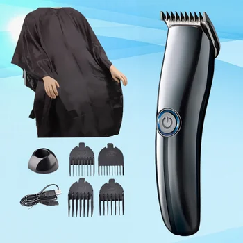 

1 Set of Haircutting Kit USB Charging Electric Hair Clipper Hairdressing Apron (Wai Cloth)