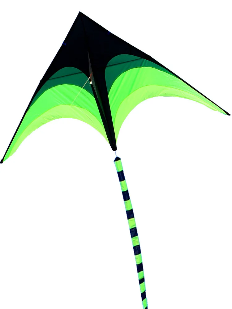 

free shipping high quality prairie delta kites with 10m tails beautiful with handle outdoor toys for kids nylon ripstop