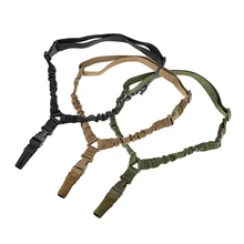 

Adjustable Tactical Gun Sling Belt Single Point 1000D Heavy Duty Mount Bungee Military Rifle Sling Kit Hunting Airsoft Strap