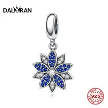 DALARAN, 925 пробы, серебро, снежинка, подвески, подходят к оригинальному браслету, подвеска, ювелирное изделие, модный Рождественский подарок для девочек