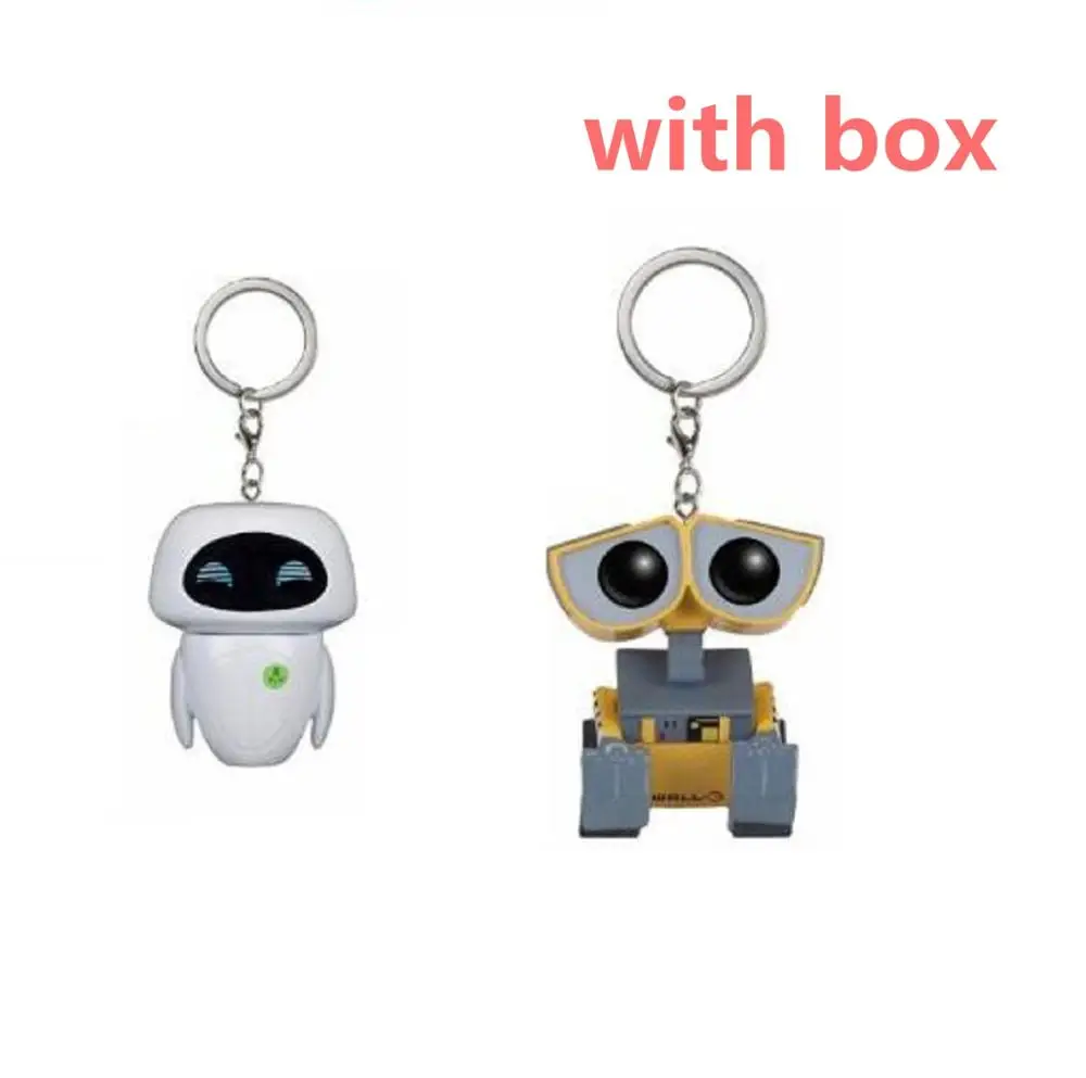 

New Anime Movie Robot Toy EVE WALL-E Keychain Vinyl Action Figures Collection Model car Decoration Toys Children Christmas gift