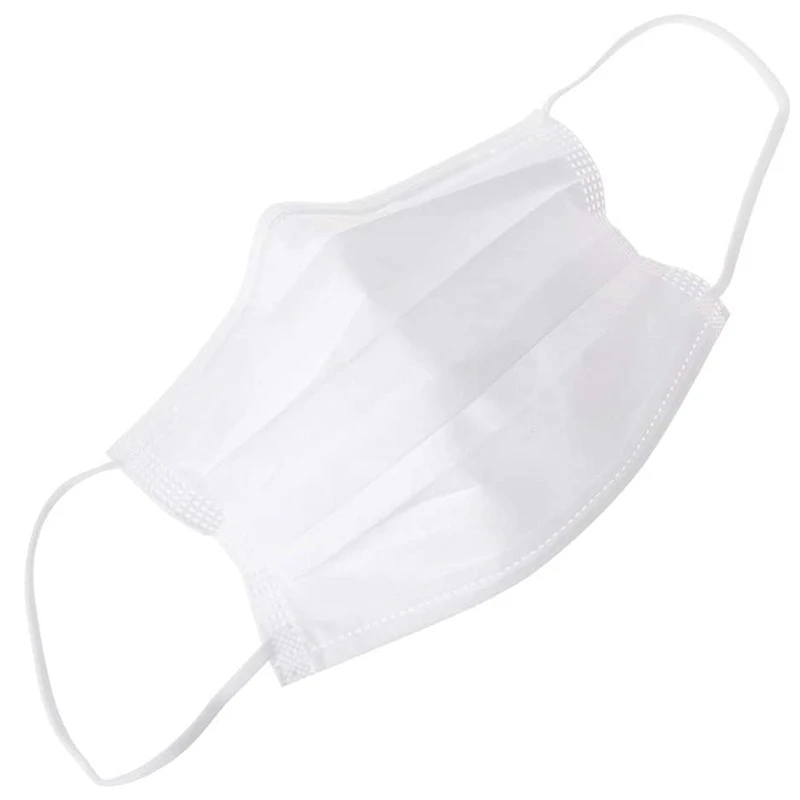 

Hot kf-50PCS White Disposable Mask 3-Layers Non-Woven Anti-Dust Face Mouth Masks Soft Breathable Child Kids Face Mask