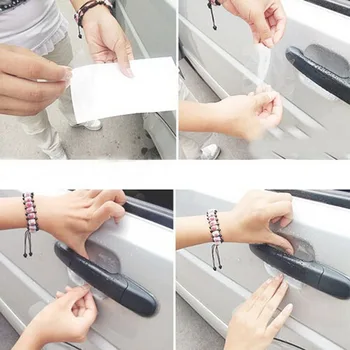 

Durable And Practical 4pcs Universal Invisible Car Door Handle Protective Vinyl Protector Films